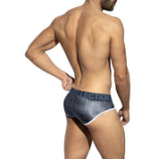 ES Collection Striped Velvet Brief Navy UN2130