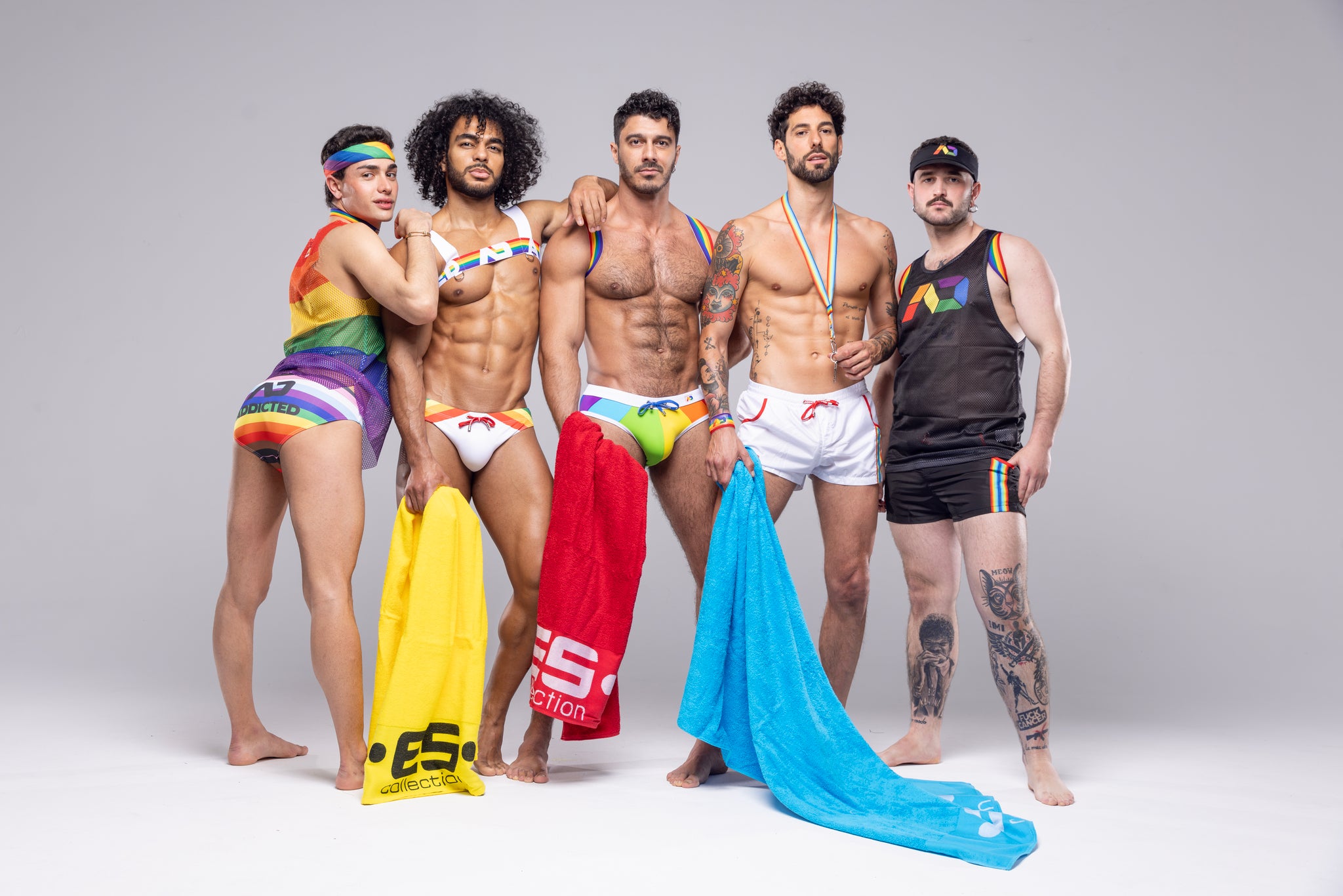 Addicted Rainbow Swim Brief Rainbow ADS238