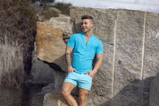 Addicted 5 Pockets Summer Shorts Sky Blue AD1195