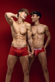 Addicted Push Up Mesh Brief Red AD805