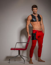 ES Collection Removable Pocket Sports Pants Red SP285