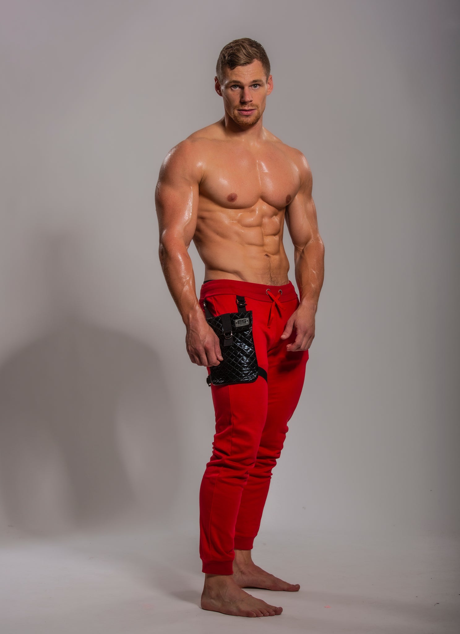 ES Collection Removable Pocket Sports Pants Red SP285