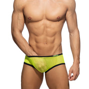 Addicted Fever Mesh Brief Neon Yellow AD1335