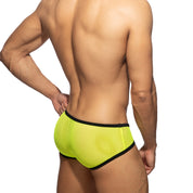 Addicted Fever Mesh Brief Neon Yellow AD1335