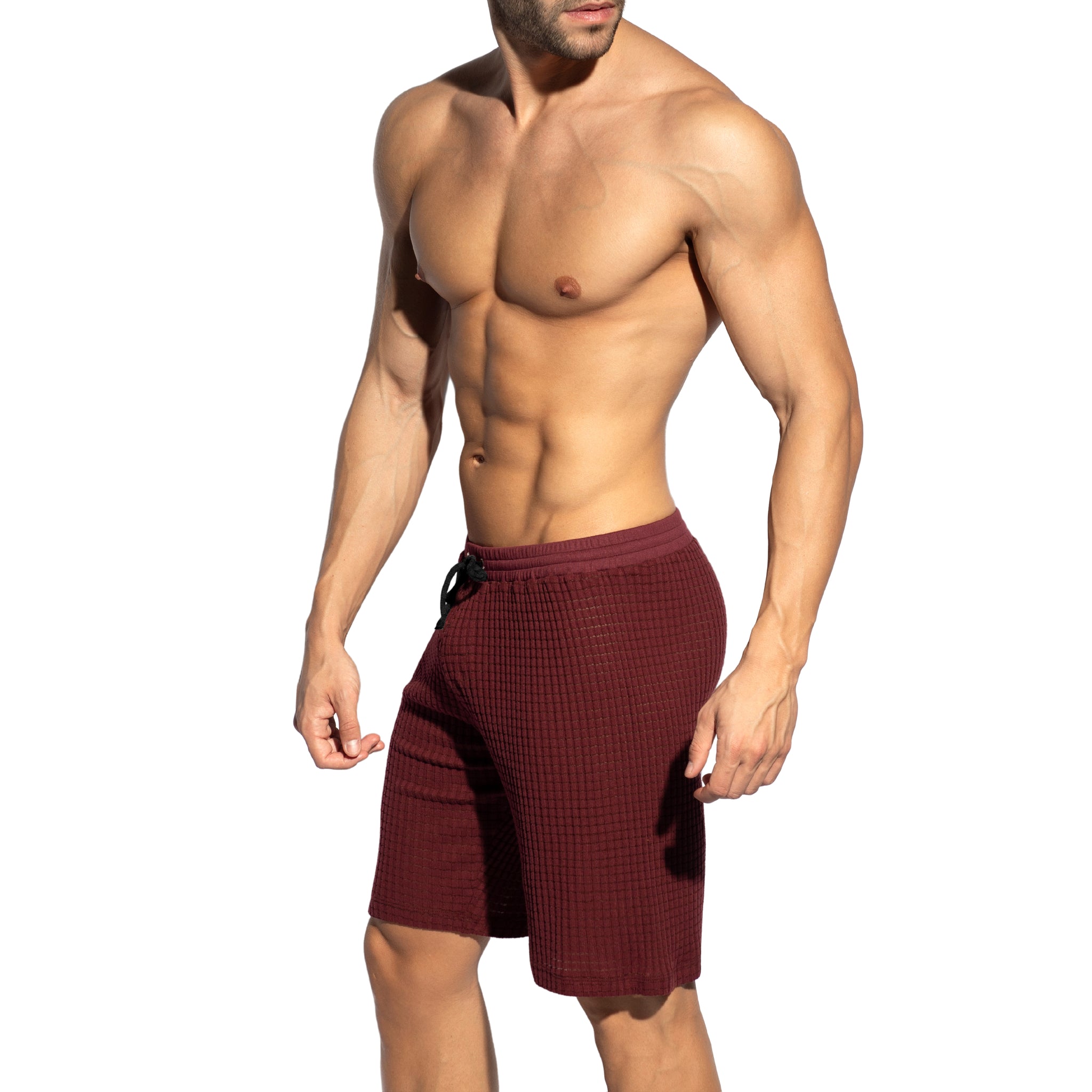 ES Collection Checkmate Bermuda Shorts Garnet SP338