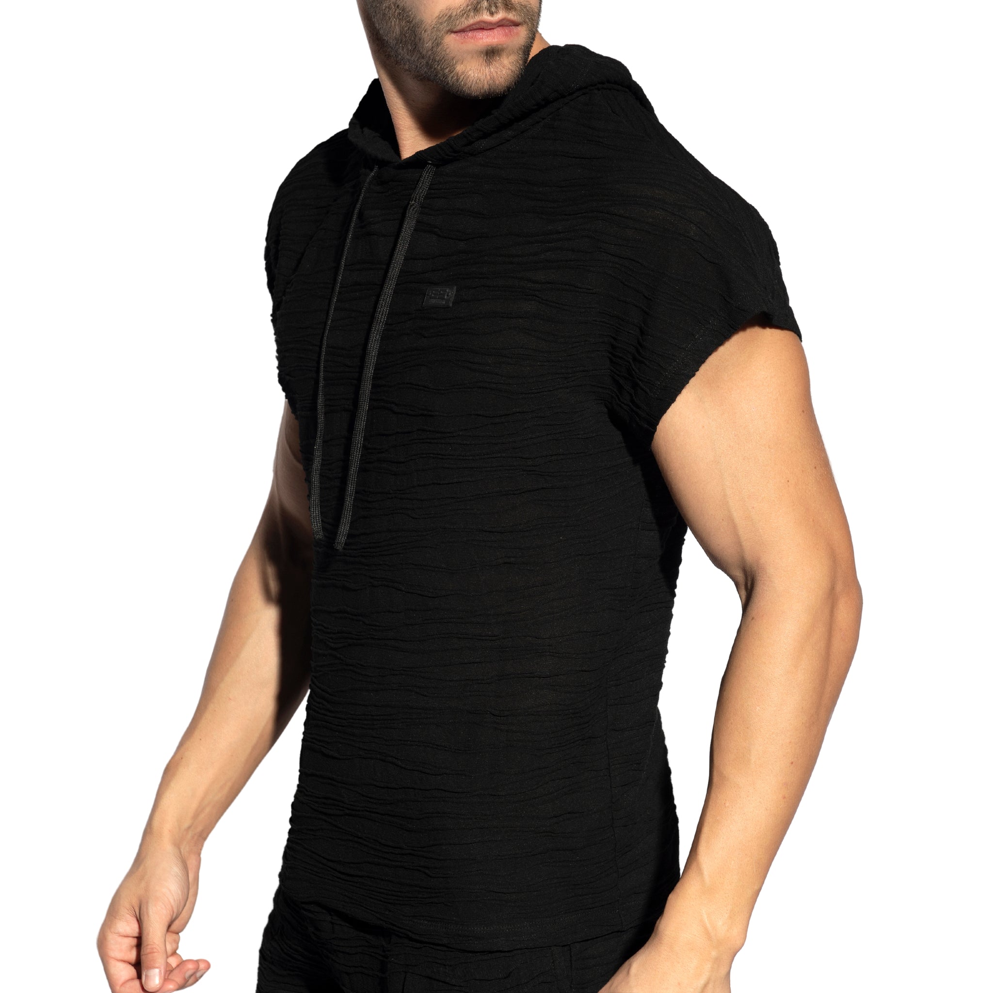 ES Collection Arakis Sleevesless Hoody Black SP331