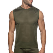 Addicted Nexus Mesh Tank Top Khaki AD1337