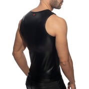 AD Fetish Rub Shoulder Zip Tank Top Black ADF215