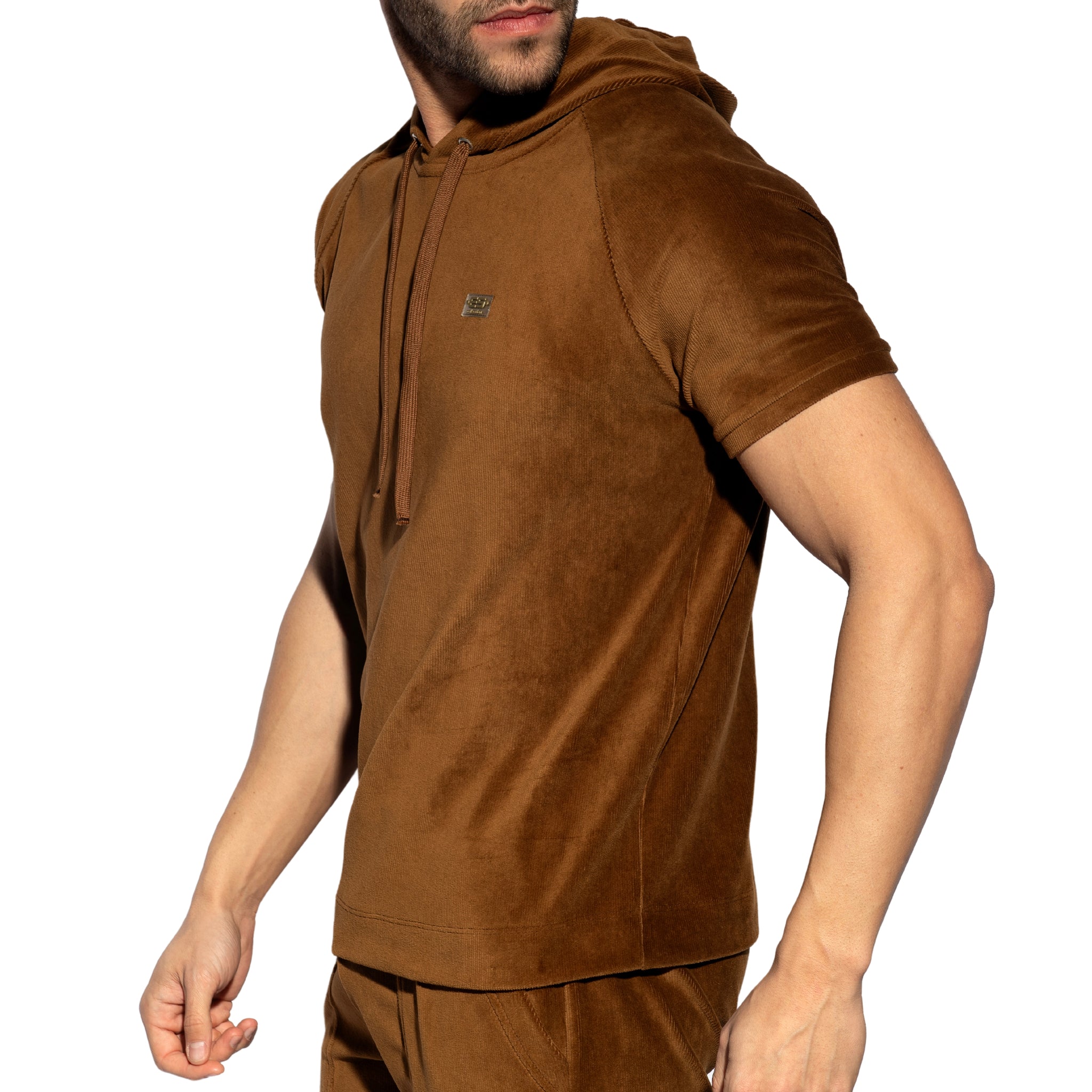 ES Collection Corduroy Hoodie Brown SP336