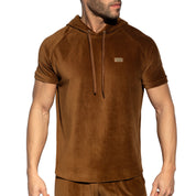 ES Collection Corduroy Hoodie Brown SP336