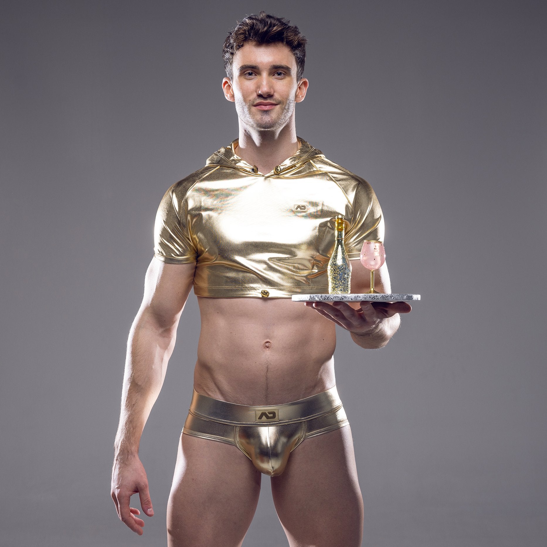 Addicted Metallic Brief Gold AD543