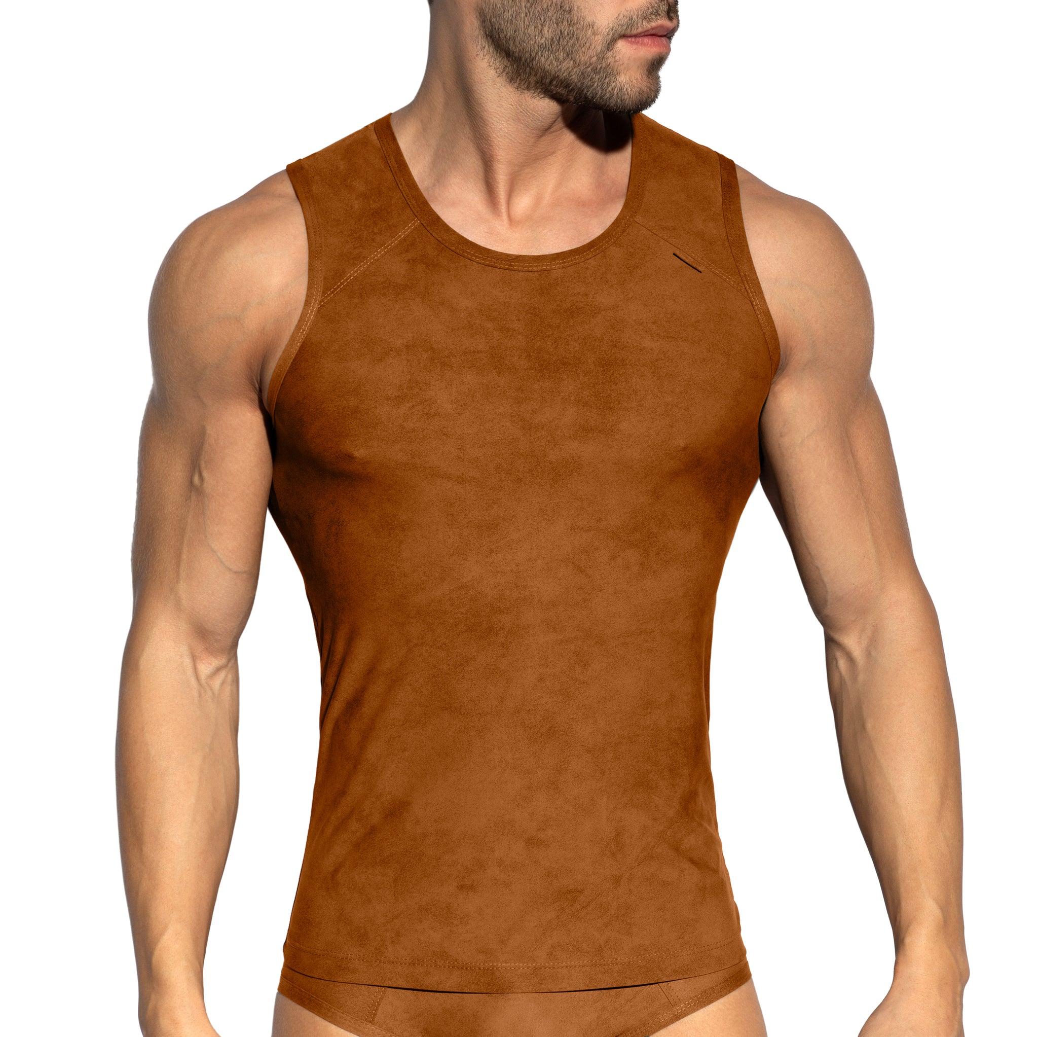 ES Collection Simsuede Tank Top Brown TS339