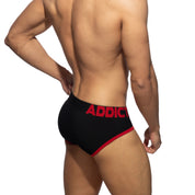 Addicted Tricolor Pique Brief Black AD1349