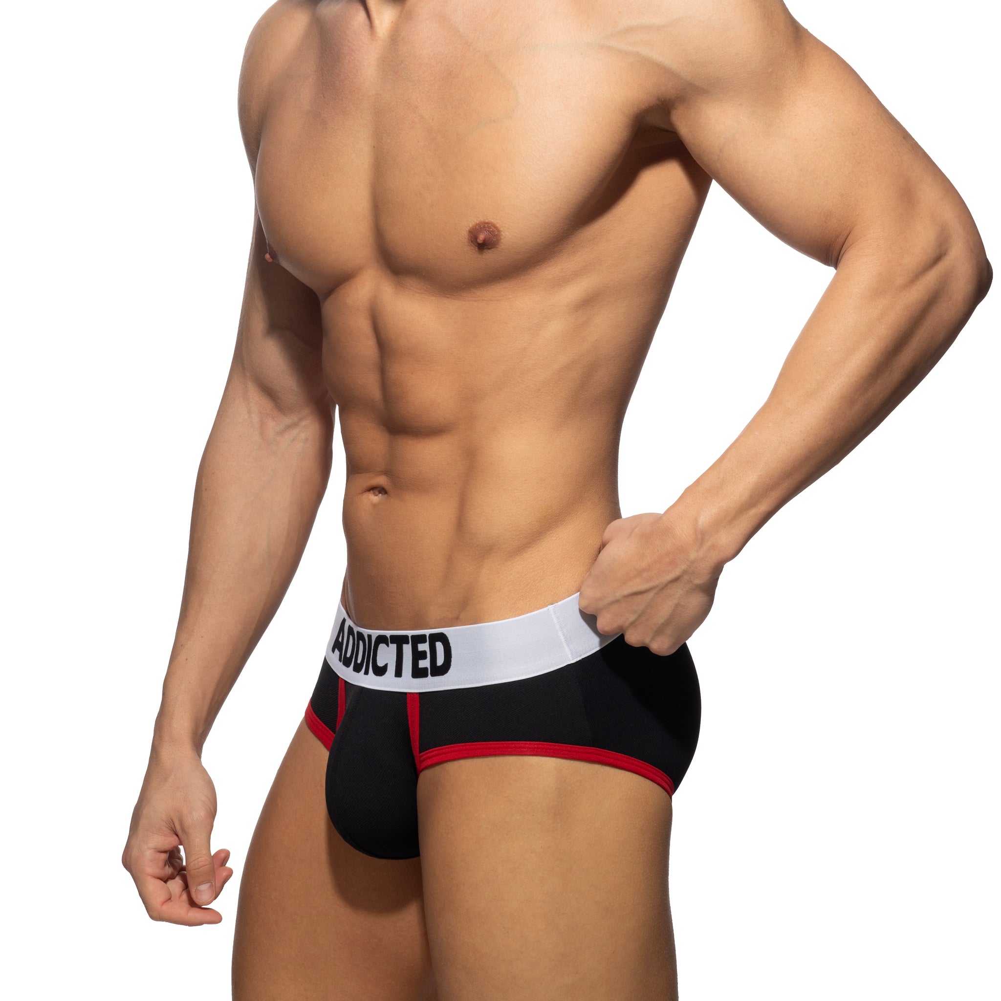 Addicted Black Pique Brief Black AD1353