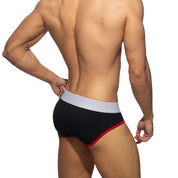 Addicted Black Pique Brief Black AD1353