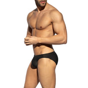 ES Collection Brownie Stripes Bikini Brief Black UN611