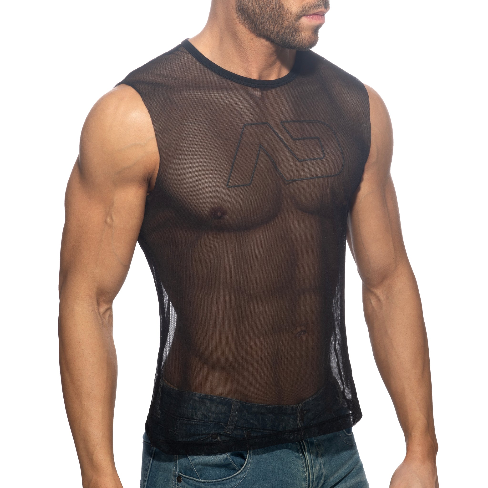 Addicted Net Tank Top Black AD2245
