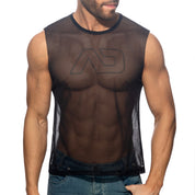 Addicted Net Tank Top Black AD2245