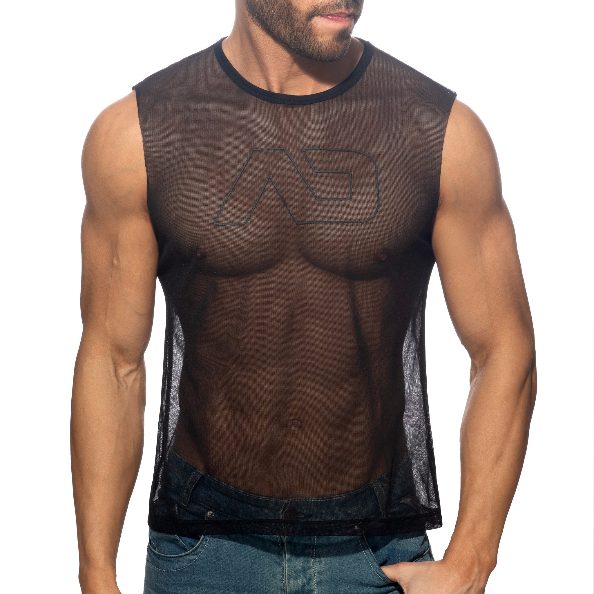 Addicted Net Tank Top Black AD2245