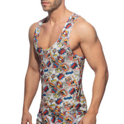 Addicted Comic Tank Top White AD1085
