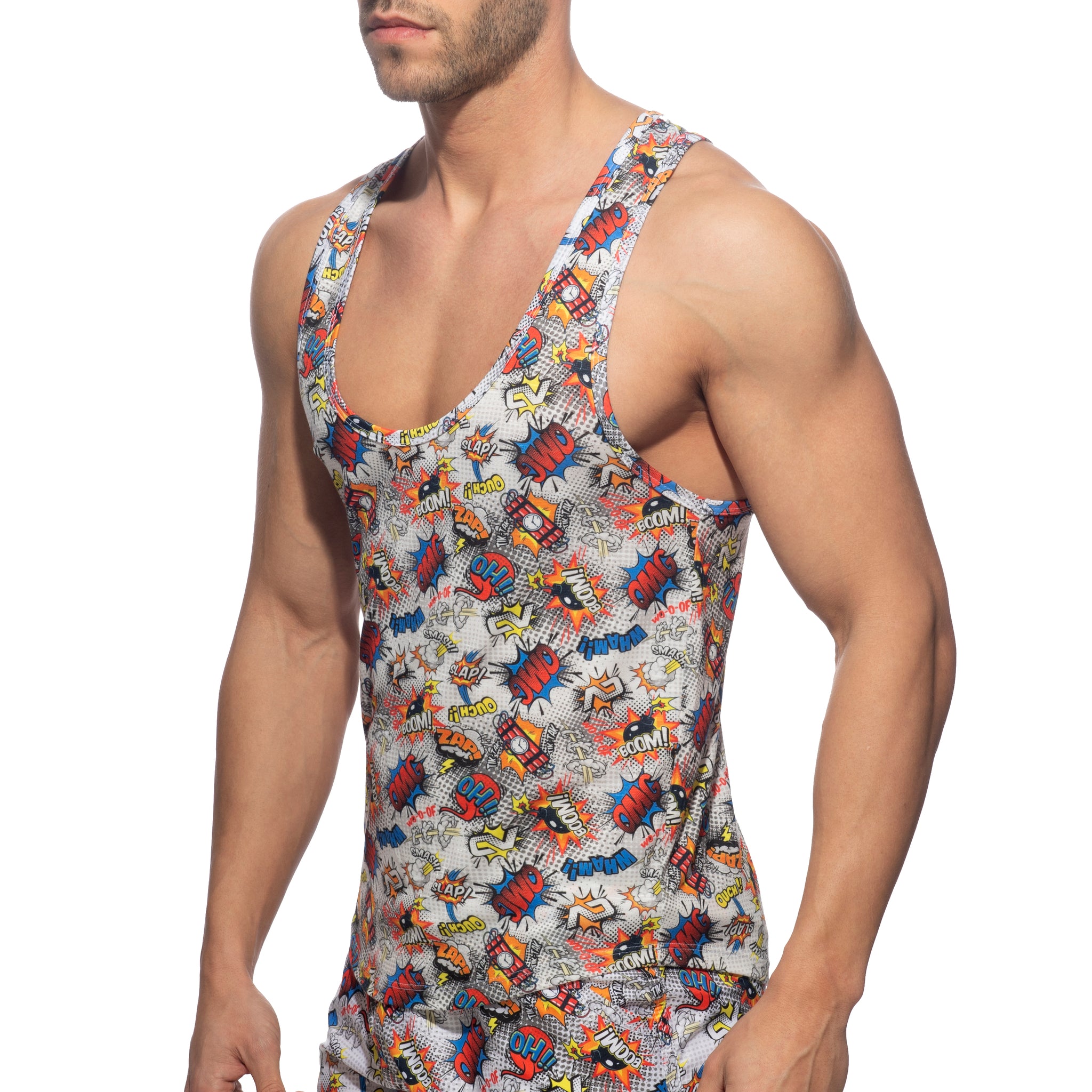 Addicted Comic Tank Top White AD1085