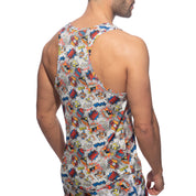 Addicted Comic Tank Top White AD1085