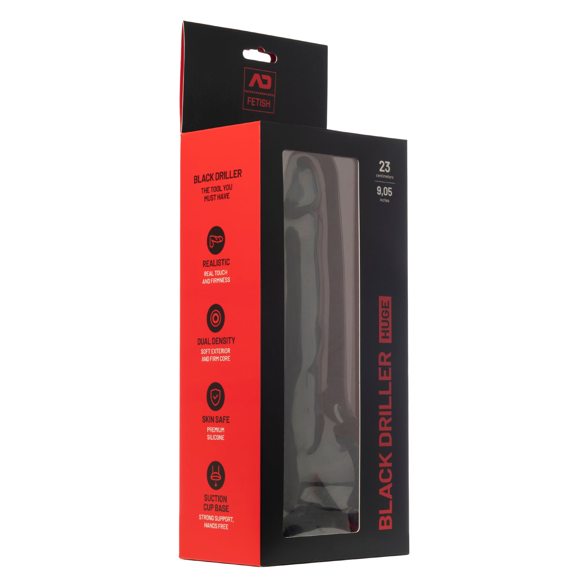 AD Fetish Huge Black Driller Dildo Black AC173