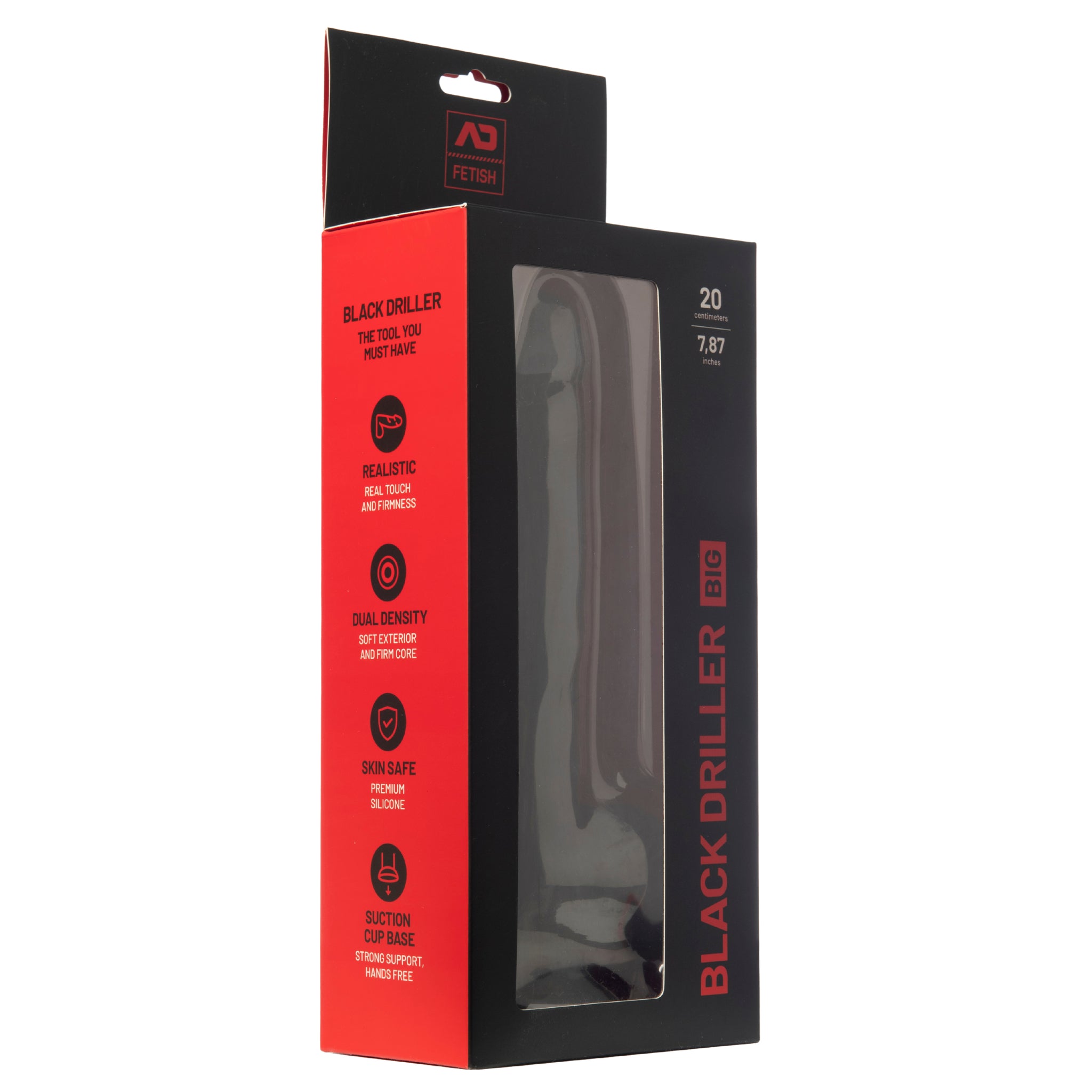 AD Fetish Big Black Driller Dildo Black AC172