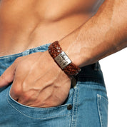 ES Collection Born Leather Bracelet Brown AC079