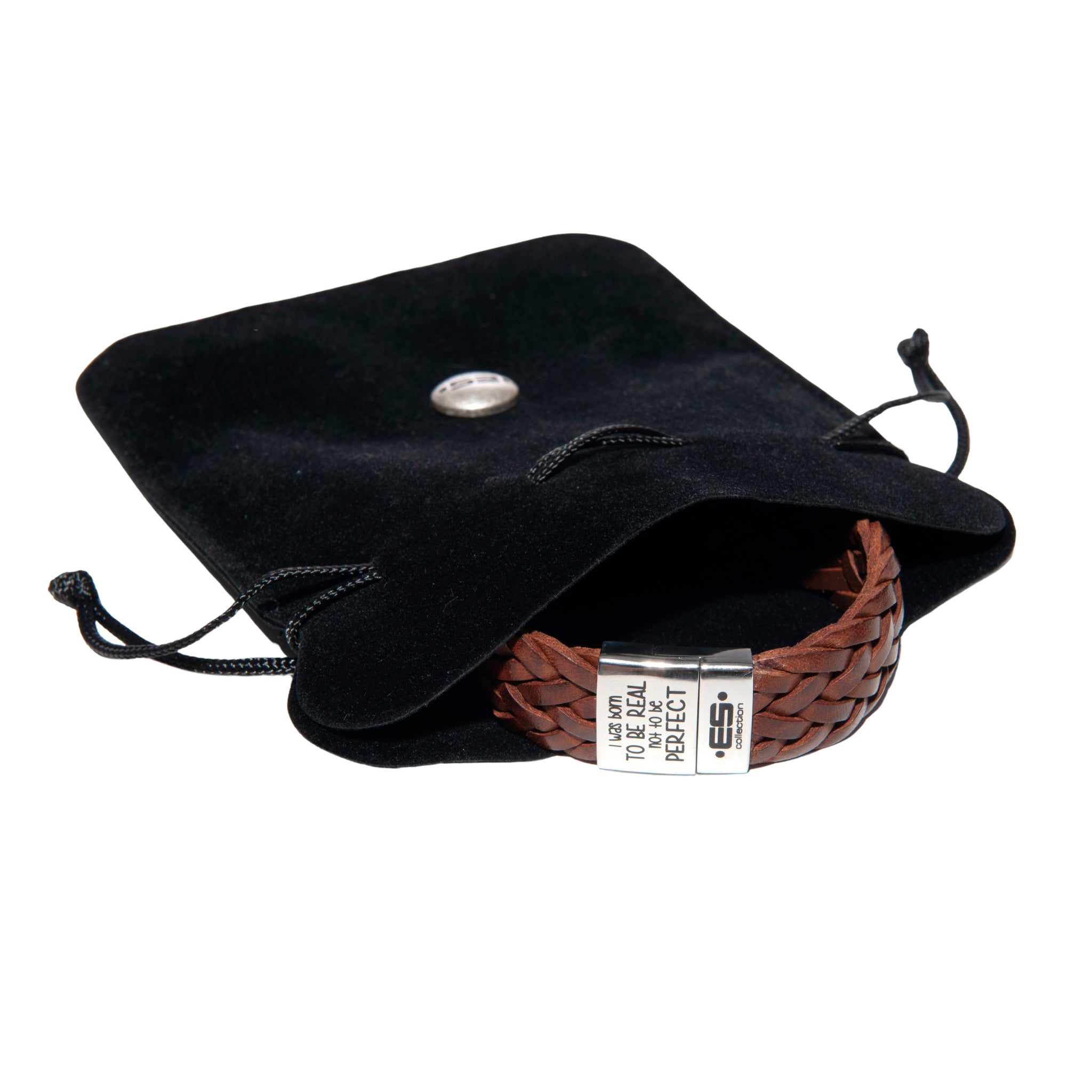ES Collection Born Leather Bracelet Brown AC079