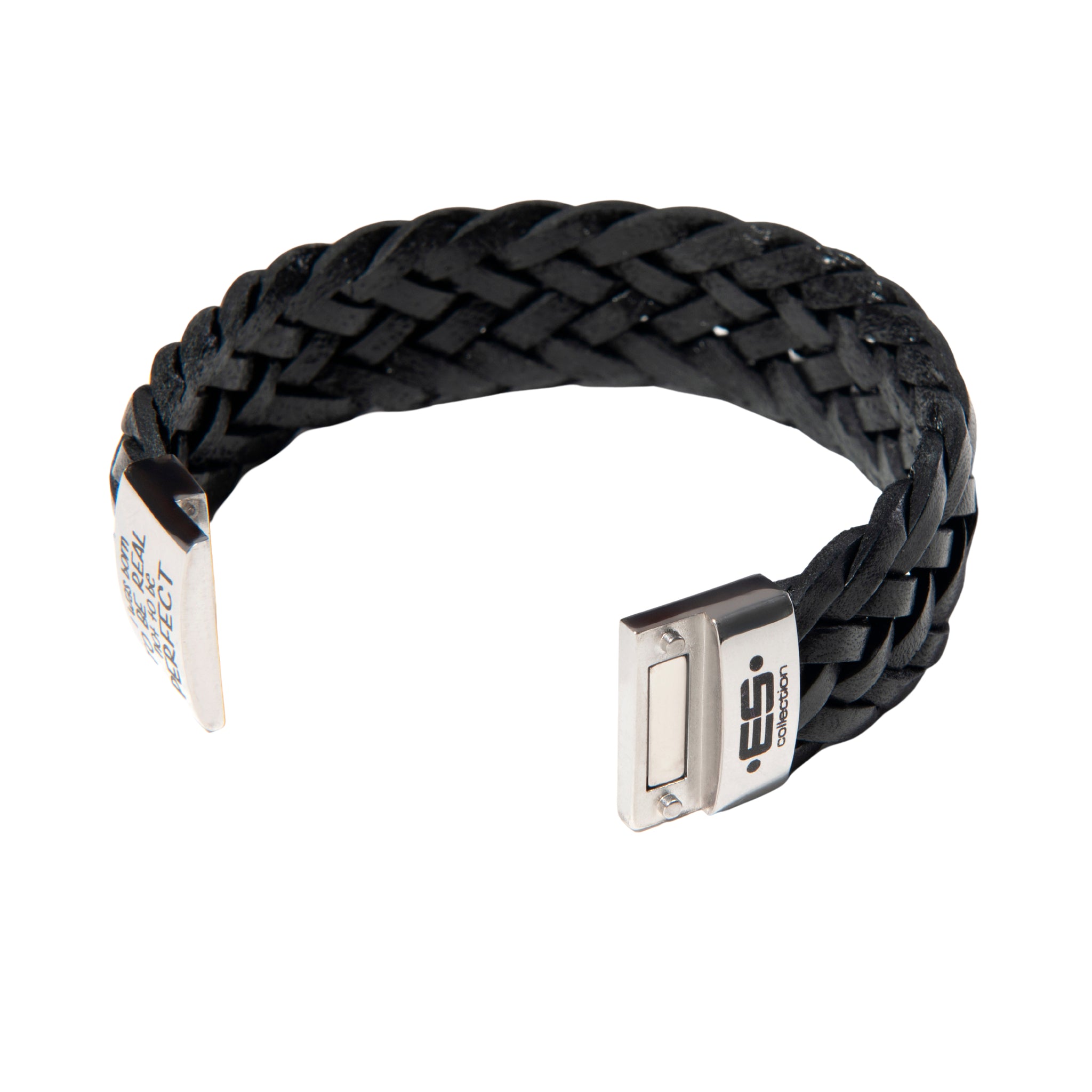 ES Collection Born Leather Bracelet Black AC079