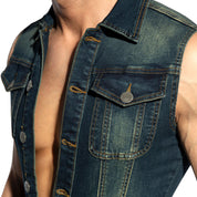 ES Collection Urban Denim Jumpsuit Pants Dark Jeans ESJ066