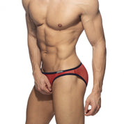 Addicted C-Through Mesh Bikini Brief Red AC2256