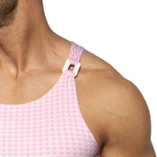 ES Collection Vichy Tank Top Pink TS346
