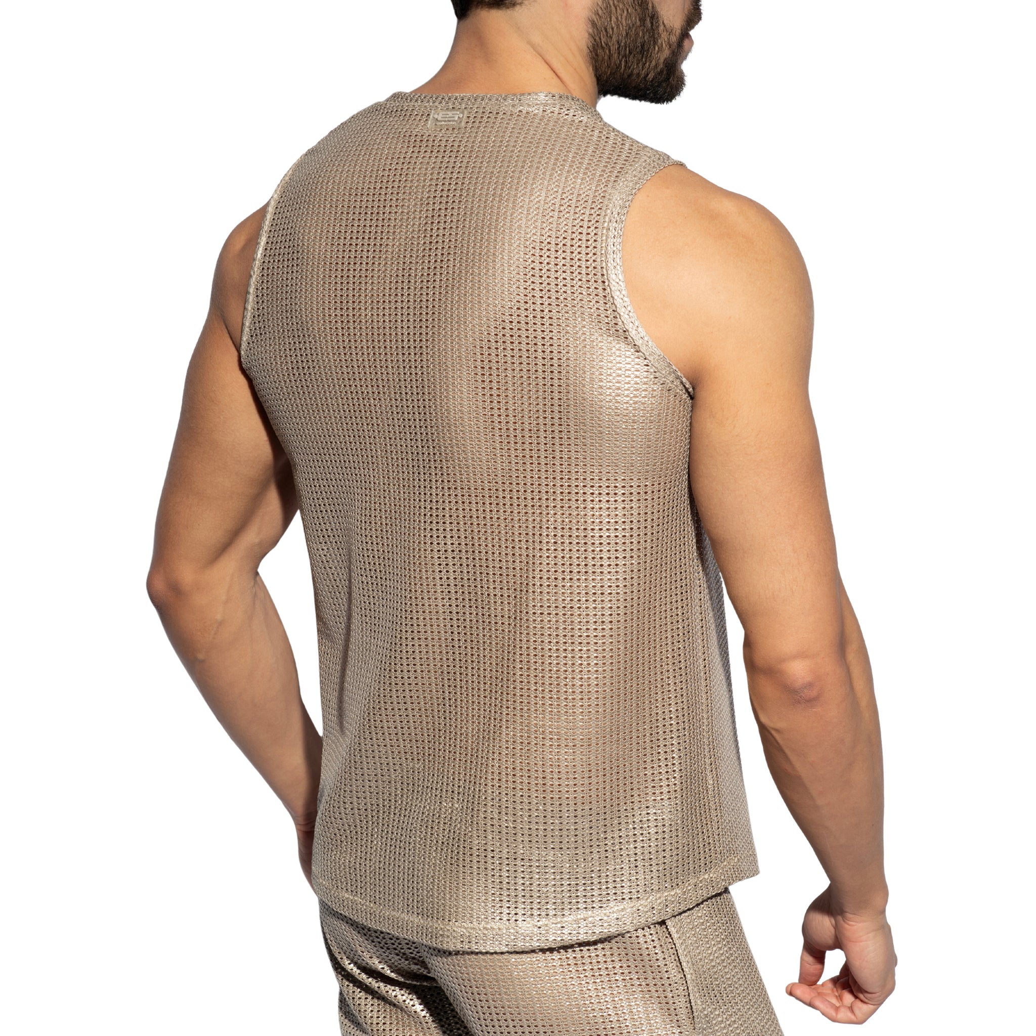 ES Collection Wysiwyg V-Neck Tanktop Beige TS348