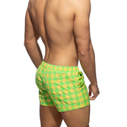 Addicted Flashy Squares Swim Shorts Yellow ADS350