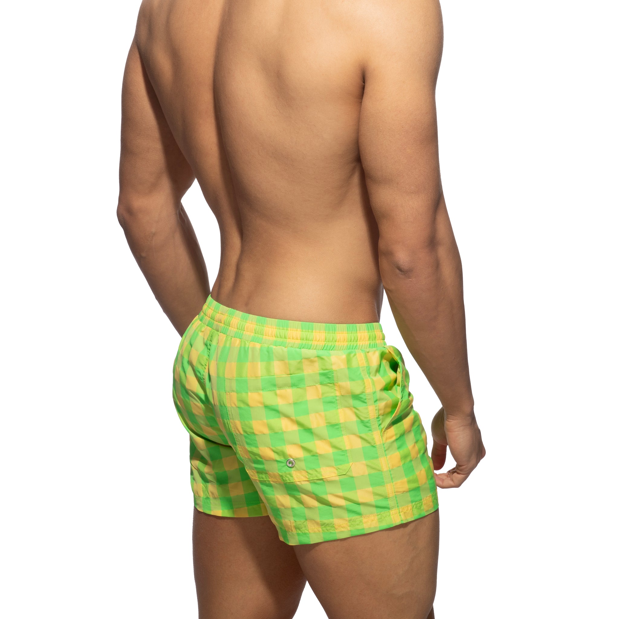 Addicted Flashy Squares Swim Shorts Yellow ADS350