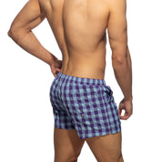 Addicted Flashy Squares Swim Shorts Violet ADS350