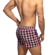 Addicted Flashy Squares Swim Shorts Pink ADS350