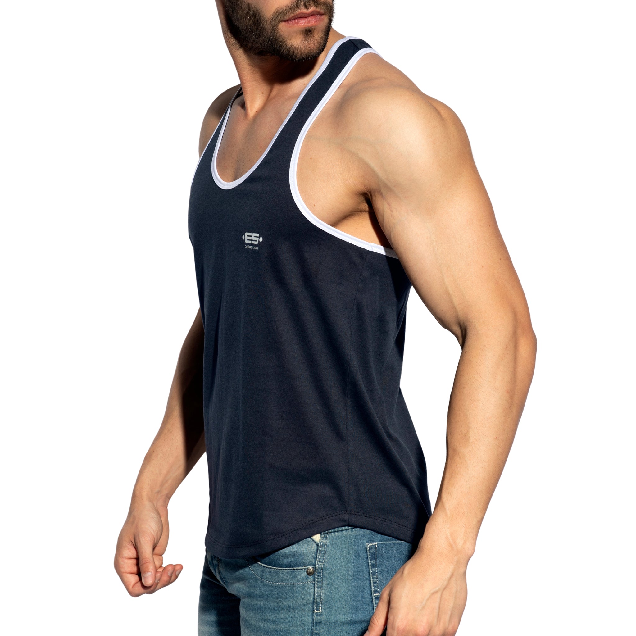 ES Collection Navy Rib Tank Top Navy UN2131