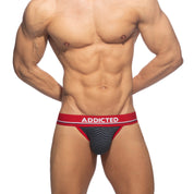 Addicted Mini Stripes Sailor Jockstrap Black AD2265