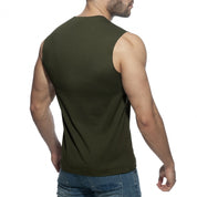 Addicted AD Militar Tank Top Khaki AD2246