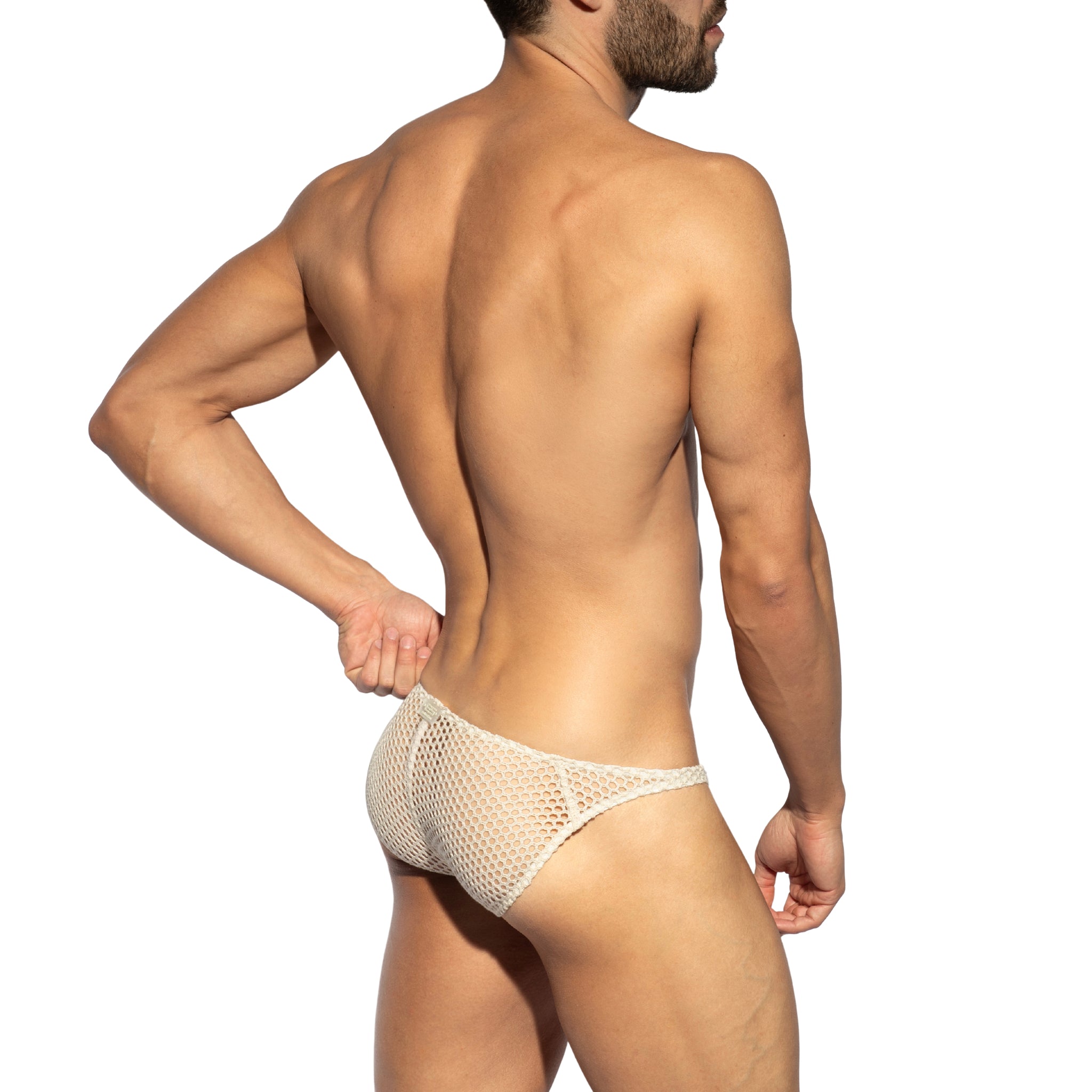 ES Collection Raw Crochet Bikini Brief Beige 2519
