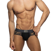 Addicted Leopard Panels Brief Black AD2258