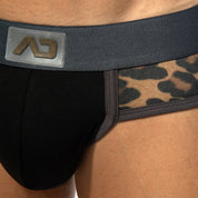 Addicted Leopard Panels Brief Black AD2258