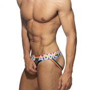 Addicted Rainbow Net Jockstrap Black AD2268