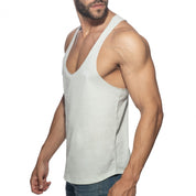 Addicted Basic Gym Tank Top Heather Grey AD2249