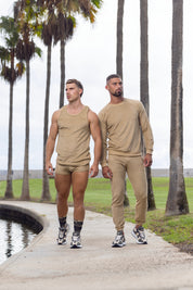 ES Collection Terrycloth Long Pants Beige SP319