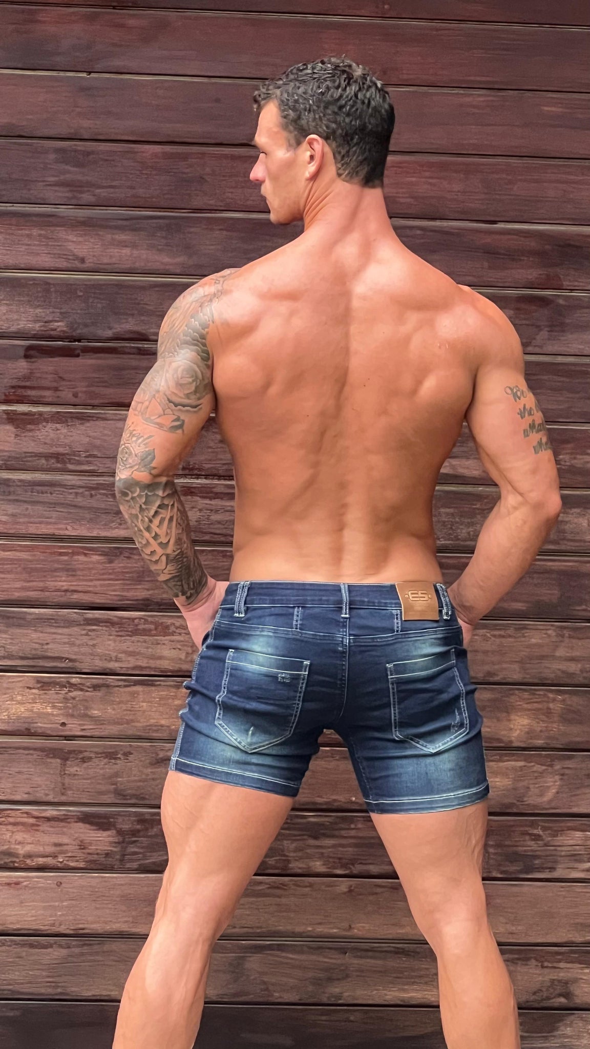 ES Collection Denim Short Jeans Dark Jeans ESJ073