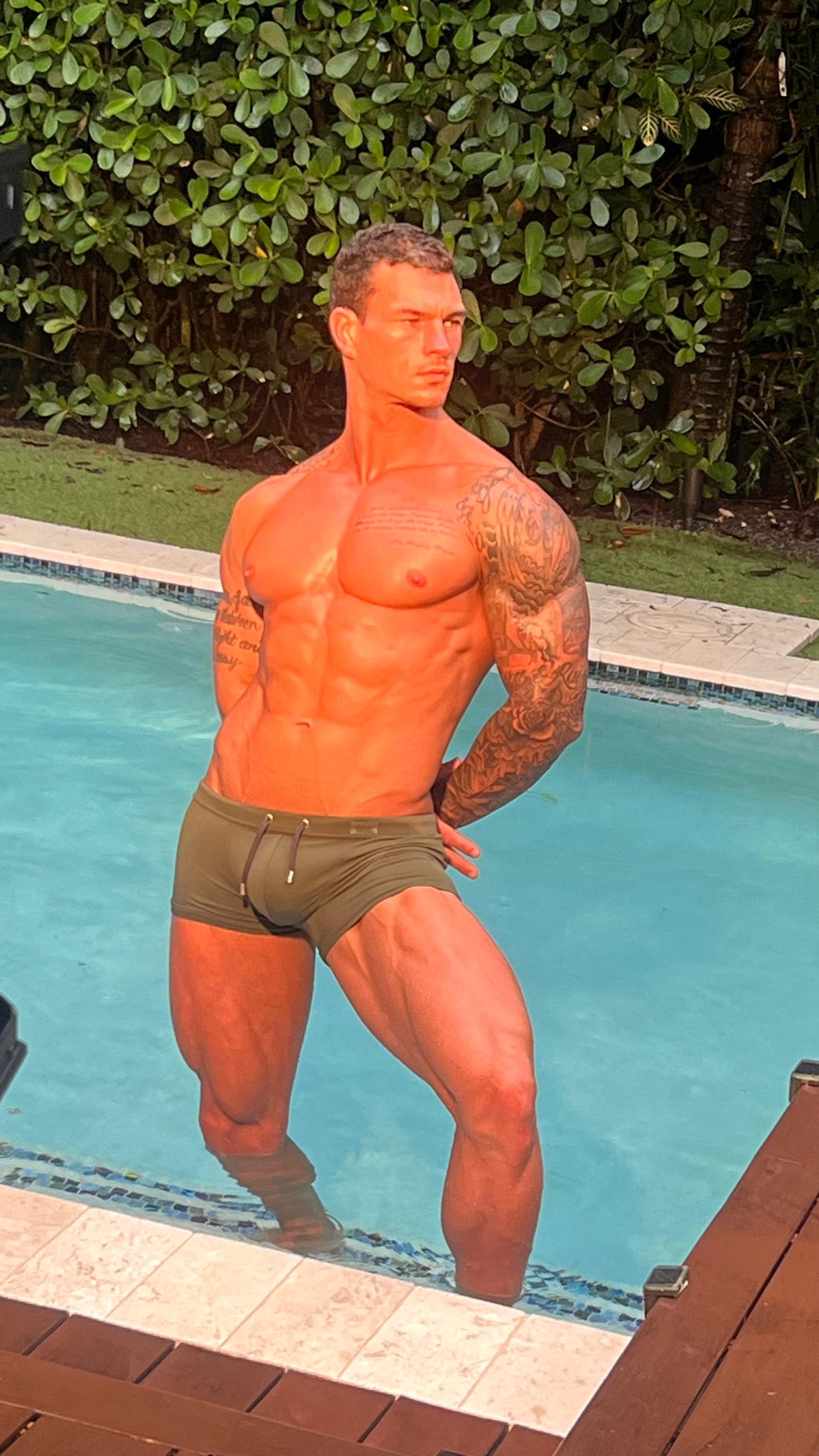 ES Collection Basic Sportive Swim Trunk Khaki 2518